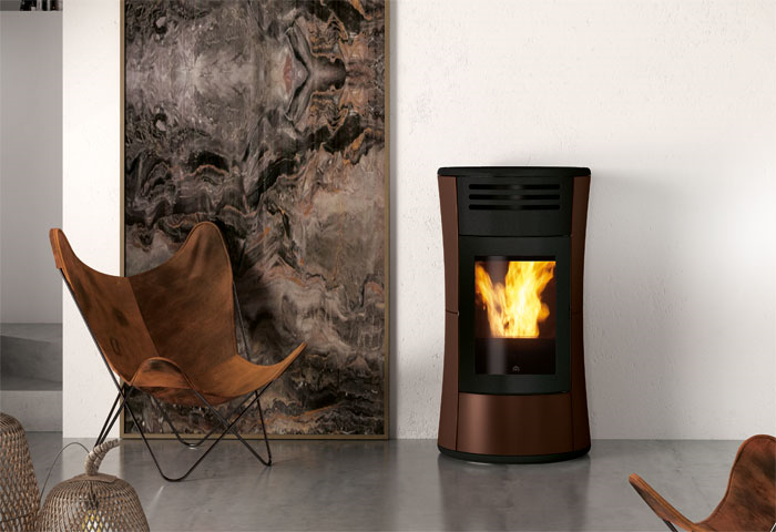 poêle à granulés canalisable Edilkamin Cherie up poêle à granulés canalisable Edilkamin Cherie up acier bronze 11 kW